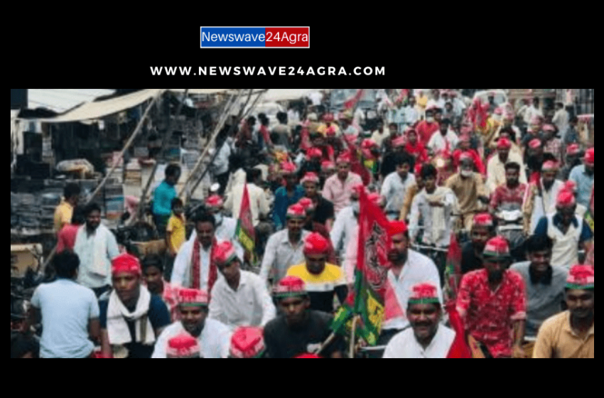  सपा रैली – पिनाहट, बाह और फतेहाबाद मे सपा ने दिखाया दमखम